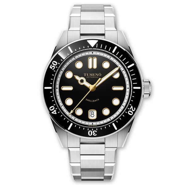 新品！ Tuseno Shellback V2 トゥセノ Shellback Black/Gilt | Tusenö, Swedish Automatic Watches Since 2015