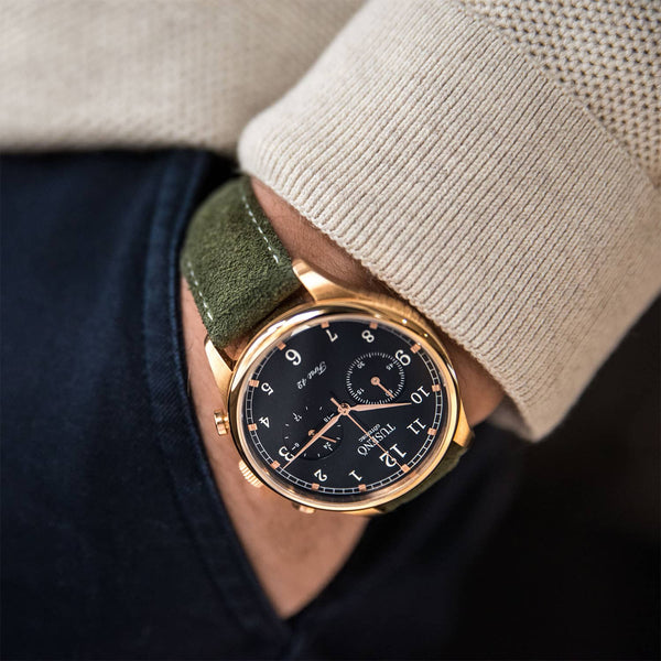 Green suede watch strap new arrivals