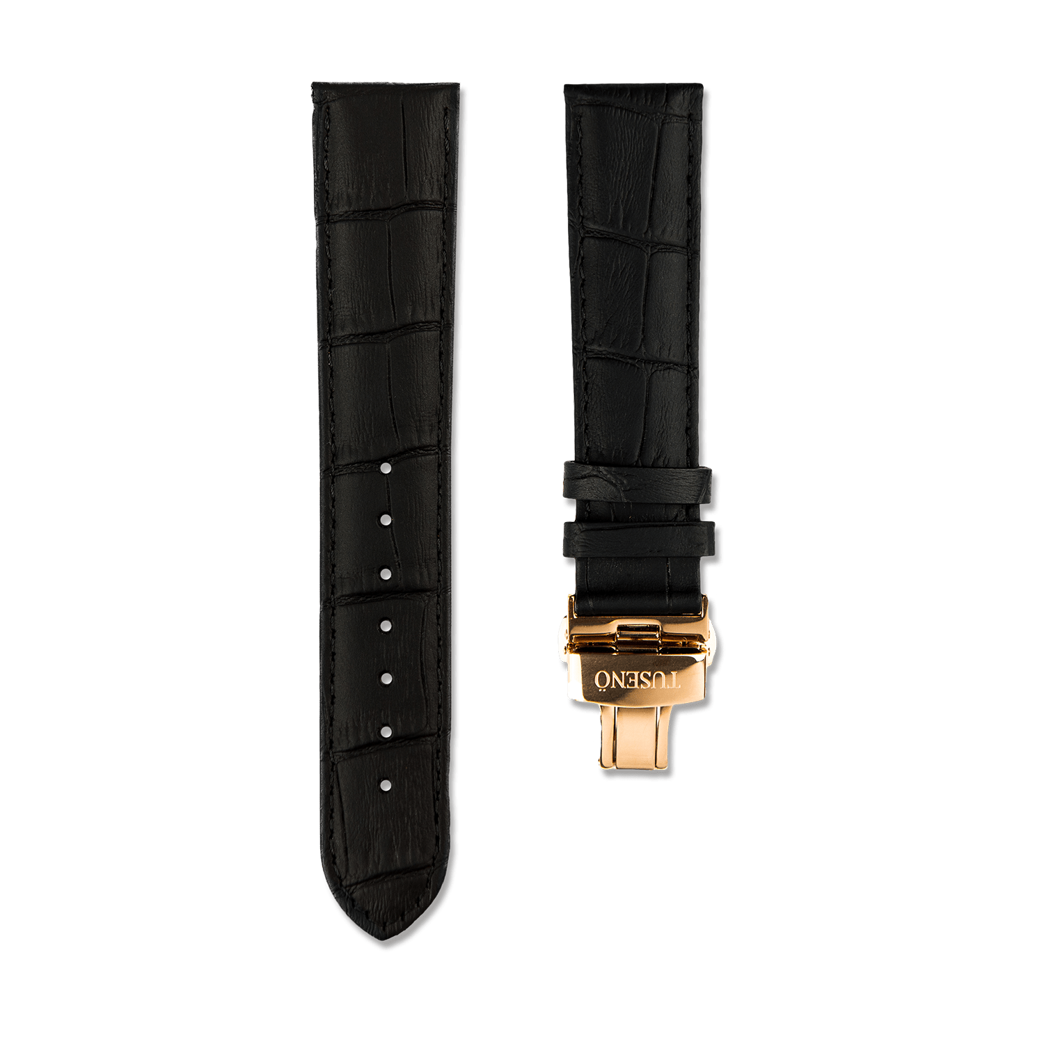 Black leather strap | Tusenö, Swedish watches online since 2015