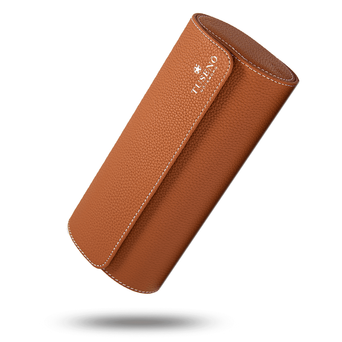 LEATHER WATCH ROLL – BROWN LYCHEE